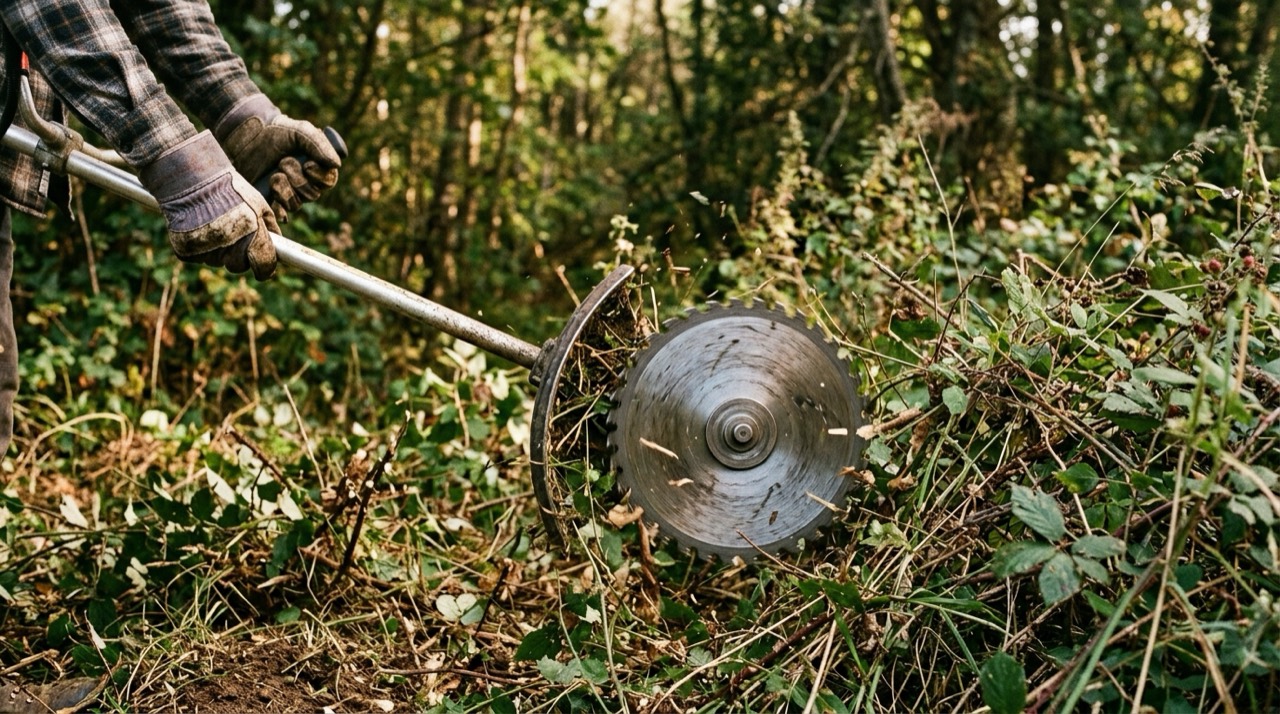 Brush Cutter Blades — Brush cutter blades outdoors