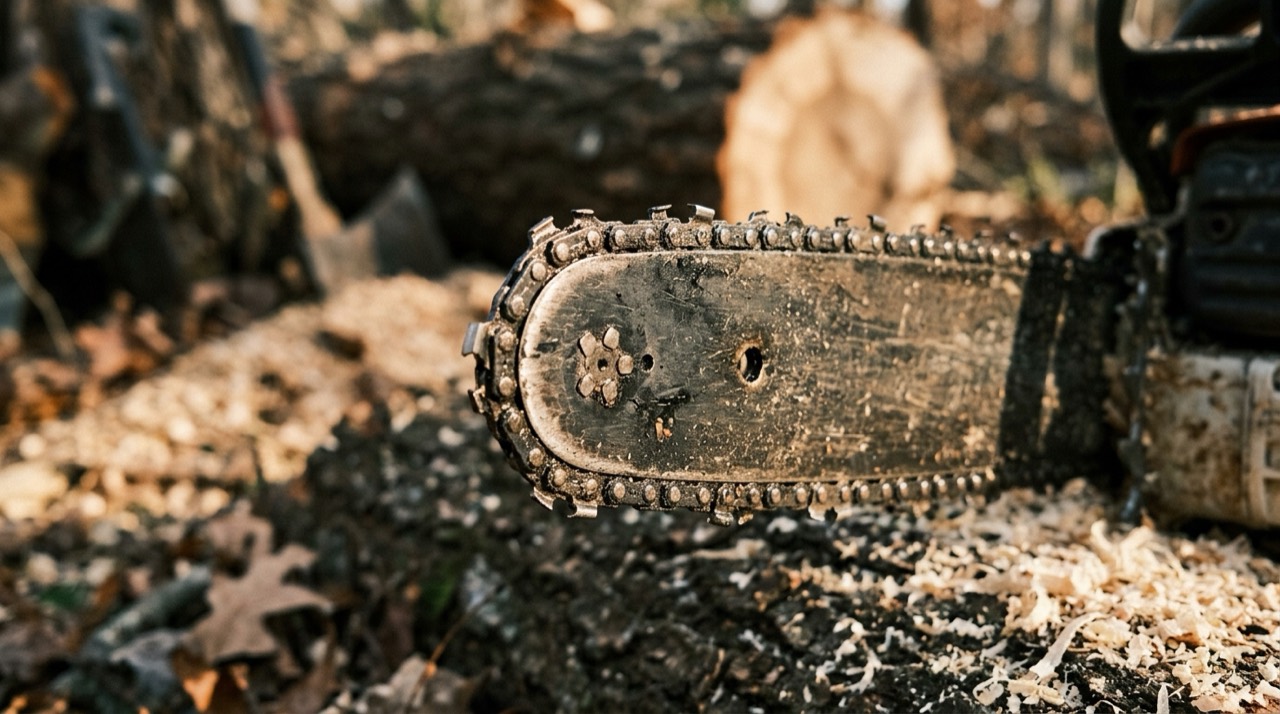 Best Chainsaw Bar — Chainsaw bar texture detail