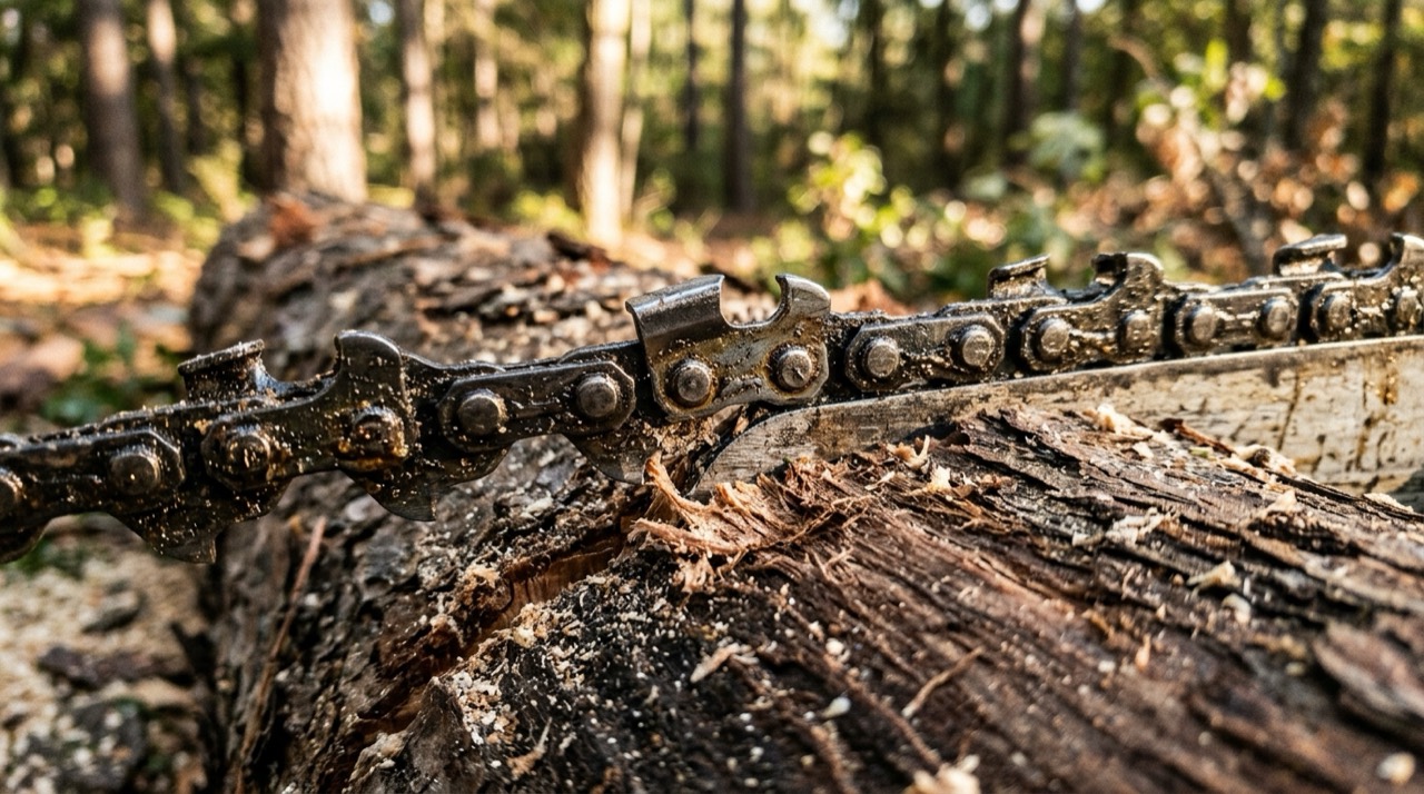 Chainsaw Chains — Chainsaw chain close up texture