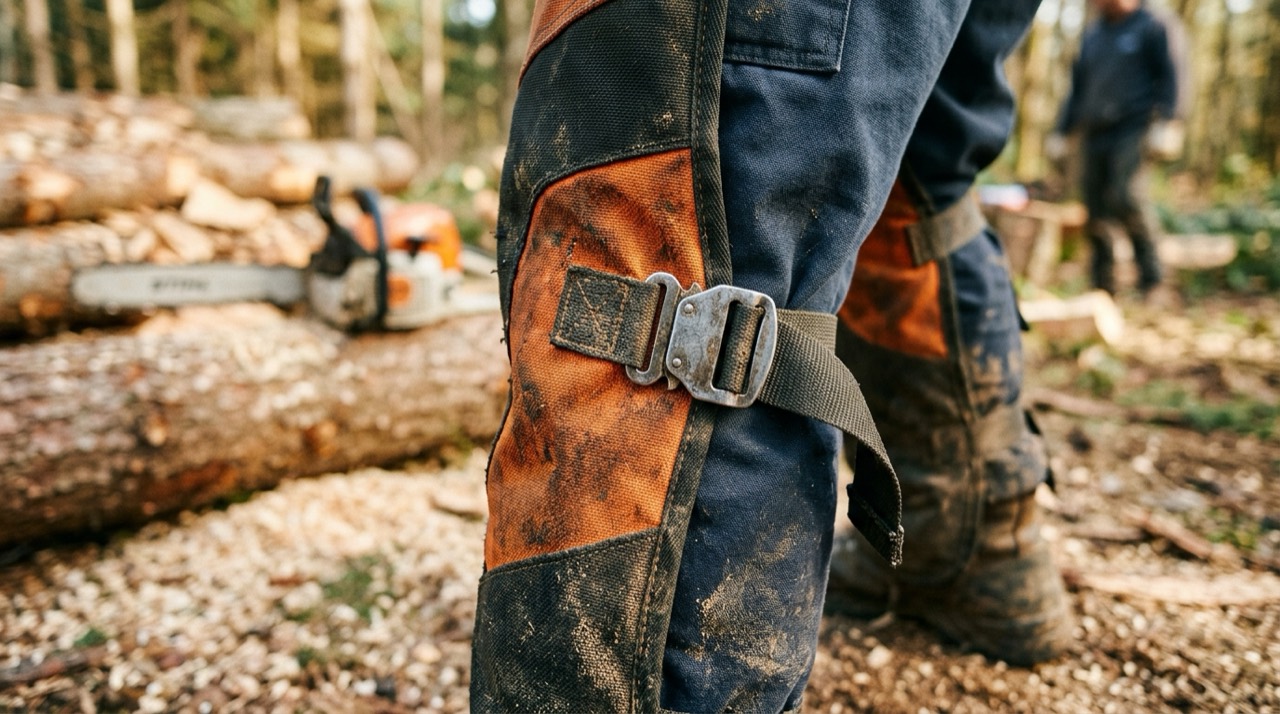 Safety Gear & Accessories — Chainsaw chaps safety gear texture