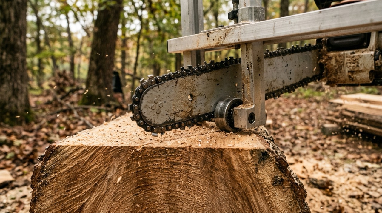 Husqvarna Rancher Series — Chainsaw milling texture detail