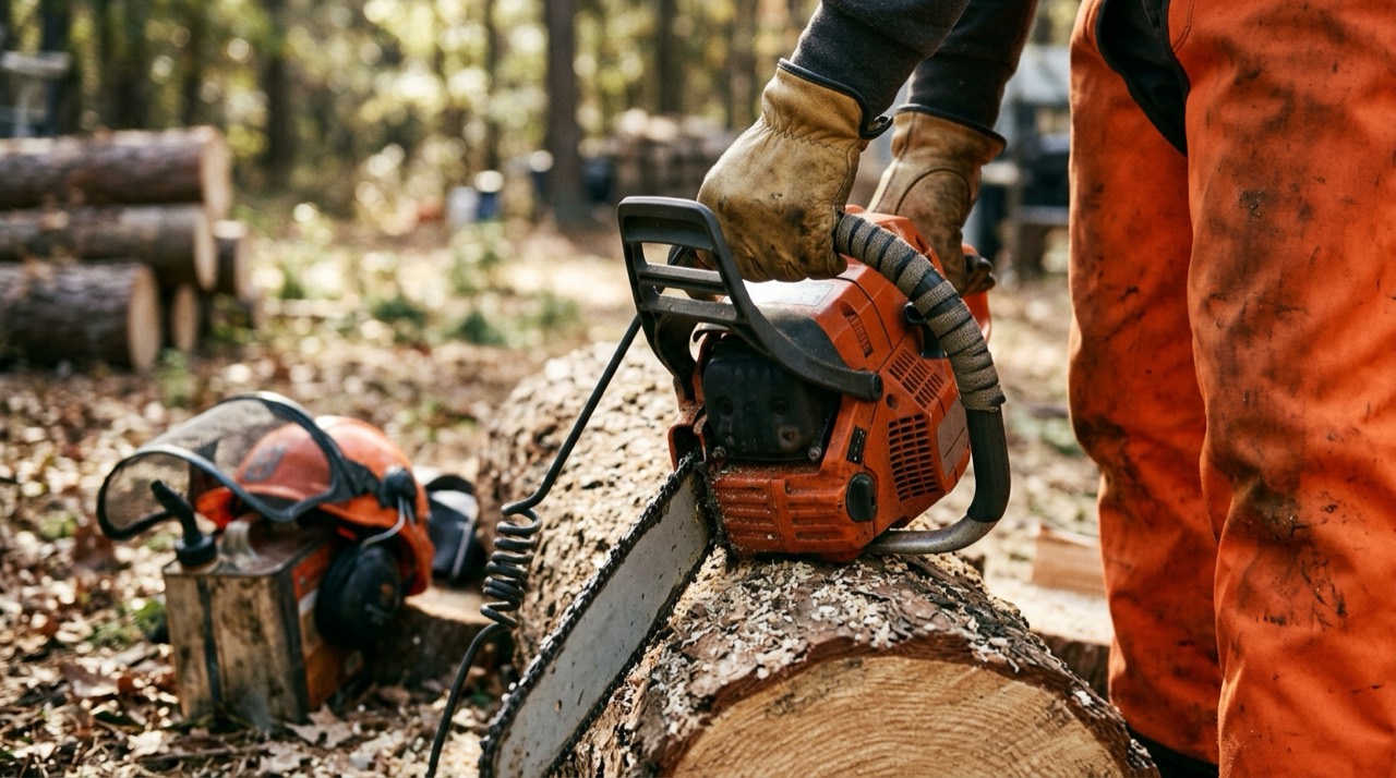 Chainsaws — Chainsaw outdoors