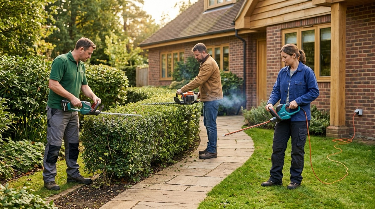 Comparing hedge trimmer power types Power Type Compared — Comparing hedge trimmer power types