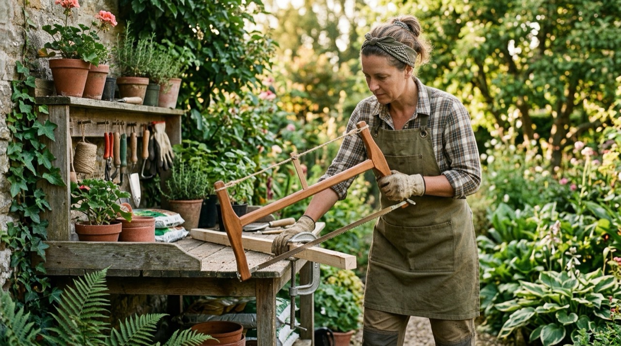 Bow Saw Technique — Demonstrating bow saw technique