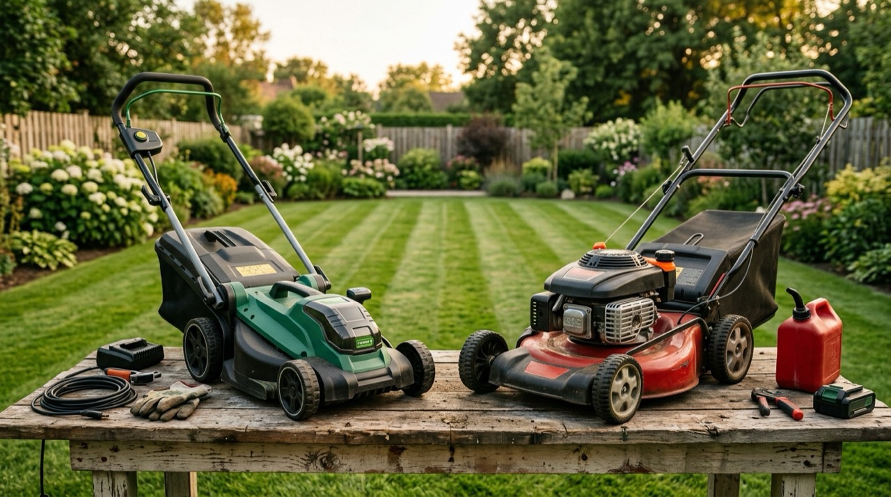 Care and troubleshooting — Electric and gasoline lawn mowers