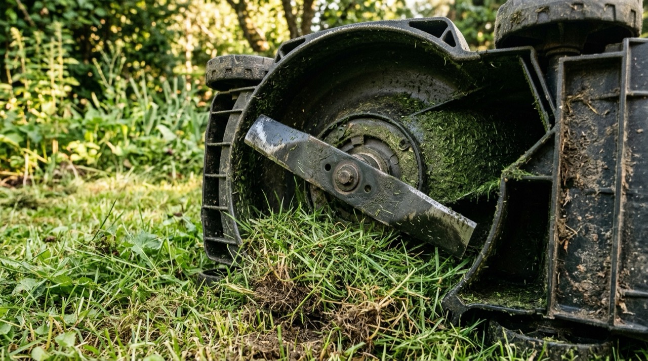Electric Lawn Mowers — Electric lawn mower working outdoor
