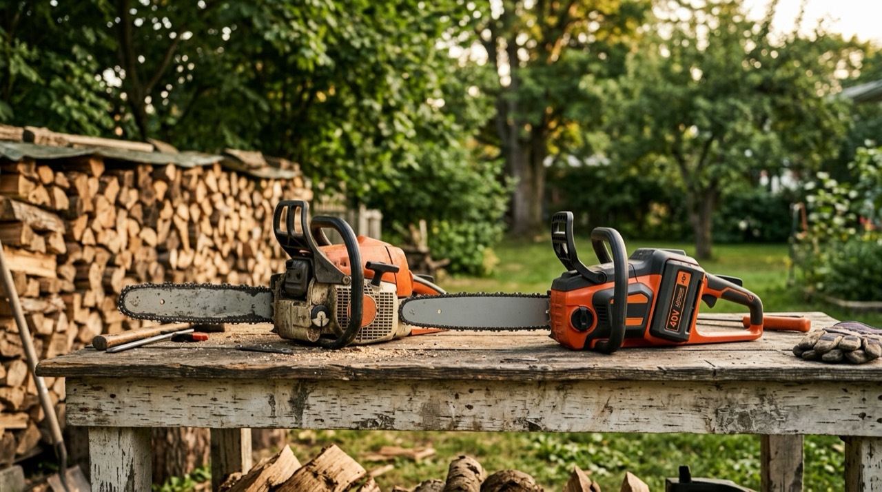 Battery vs Gas Aloft — Gas versus cordless chainsaw com
