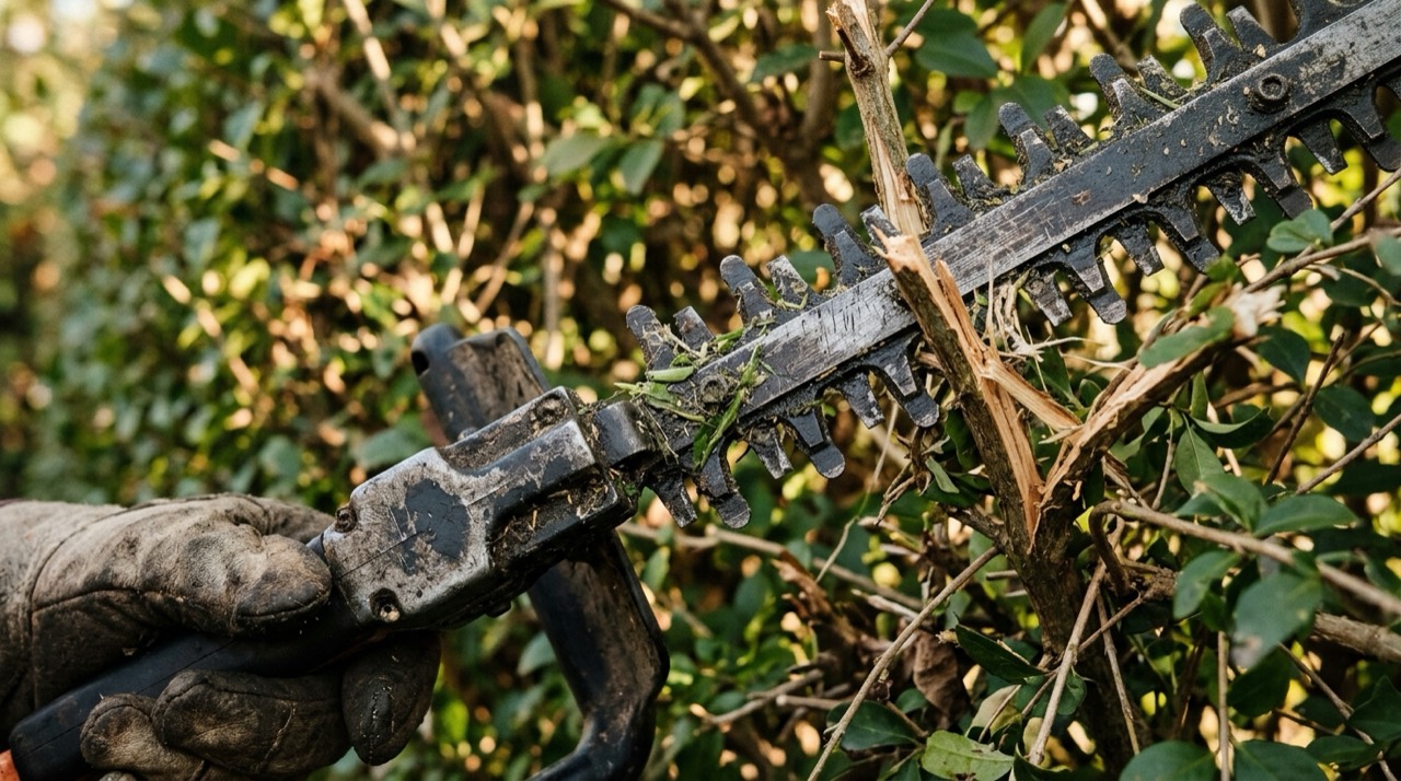 Hedge Trimmers — Hedge trimmer working outdoors