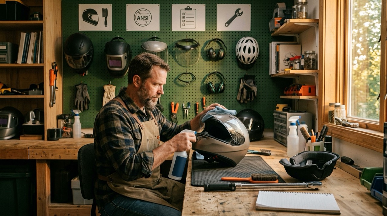 Helmets & Face Shields — Helmets and face shields care