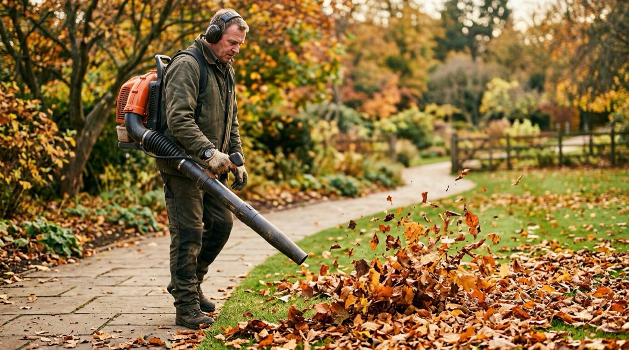 Leaf Blowers — Leaf blower outdoor work