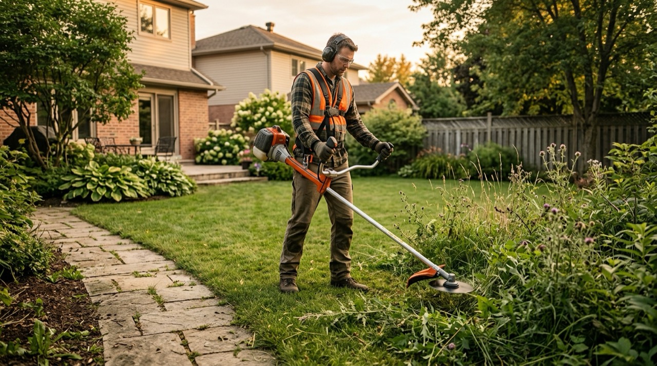 Best Brush Cutter — Person using brush cutter outdoors
