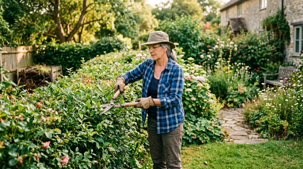 Types of Garden Shears — Person using garden shears