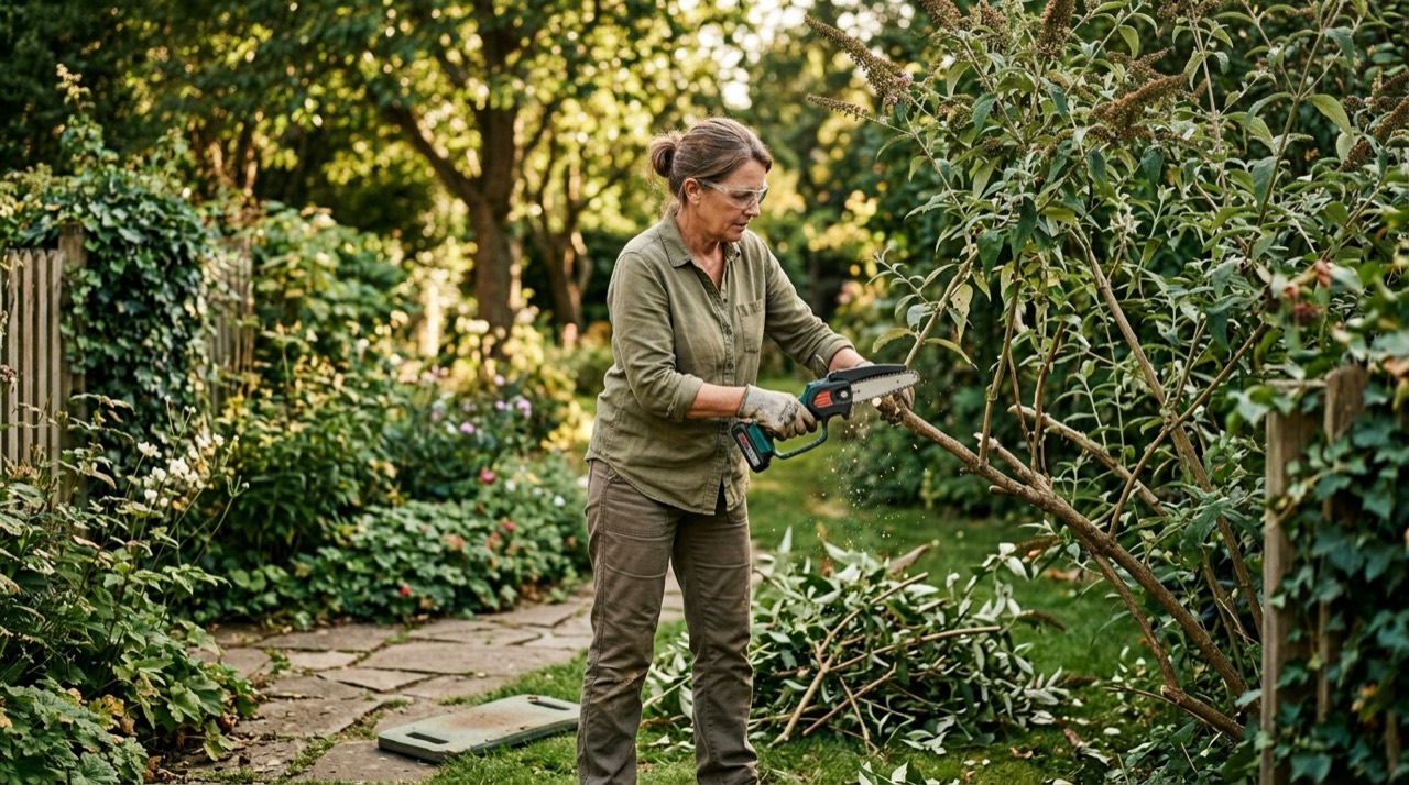 Mini Chainsaws — Person using mini chainsaws