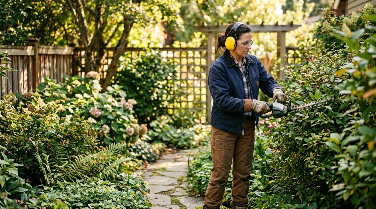 Safety Gear & Accessories — Person using protective gear