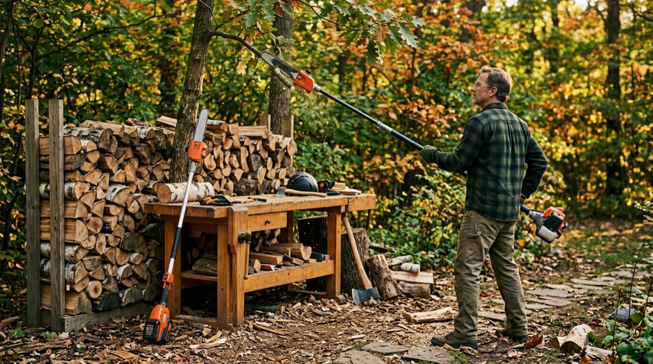 Pole Saws — Pole saw in use