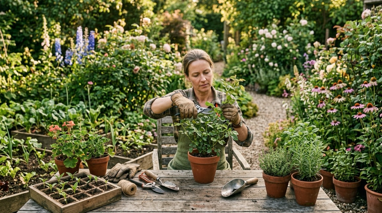 Pruning Cut Technique — Pruning cut technique with hand
