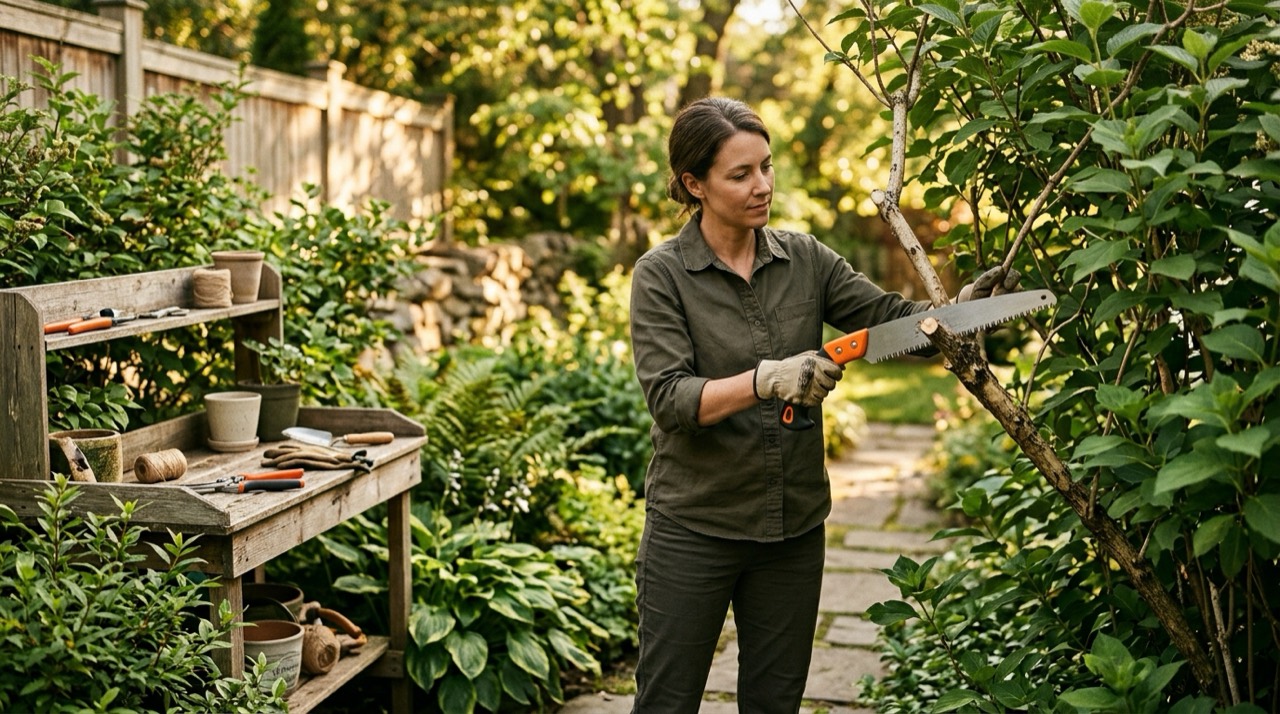 Pruning Saws — Pruning saw in garden
