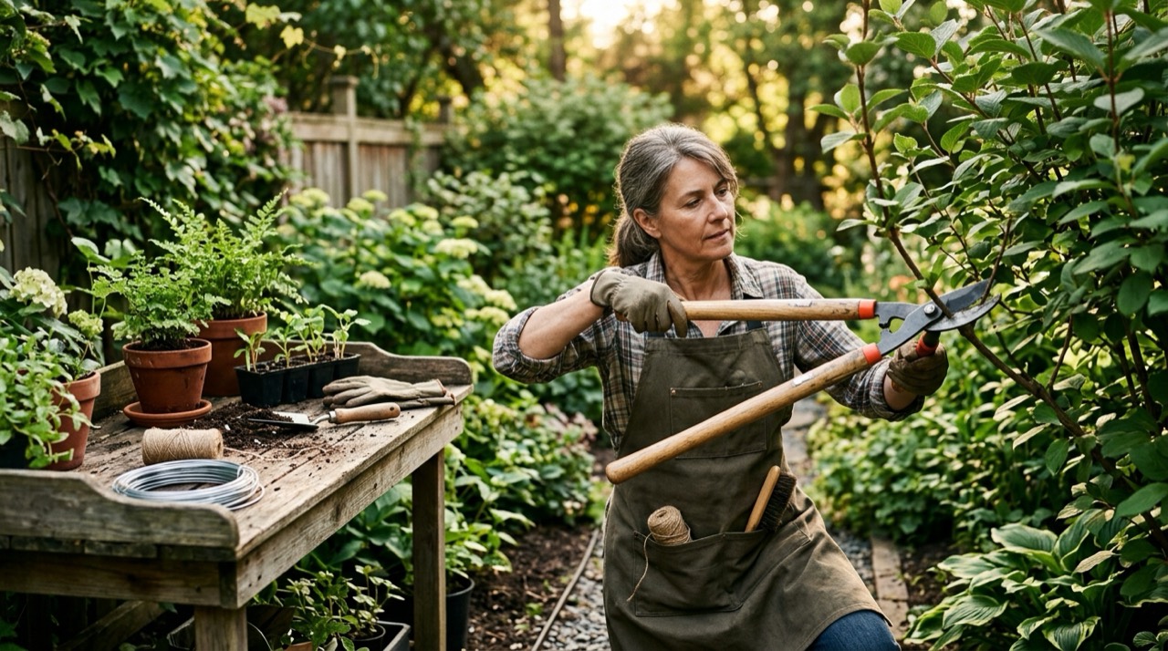 Pruning technique with loppers Pruning Technique — Pruning technique with loppers