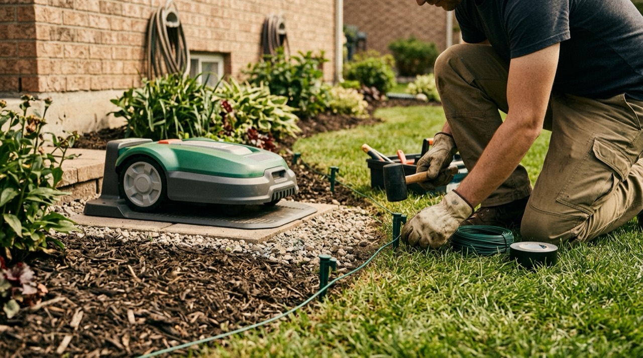 Robot Lawn Mowers — Robot lawn mower outdoor setting
