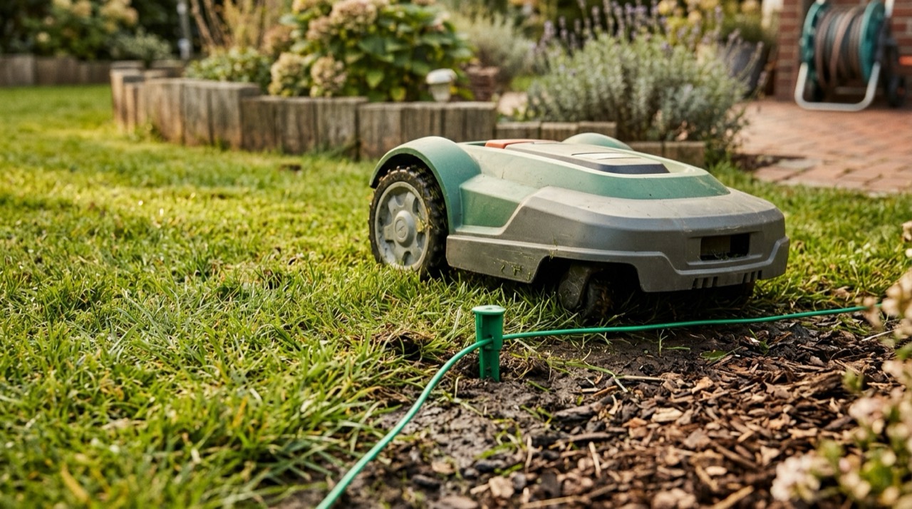 Navigation Systems Compared — Robot lawn mower outdoor work
