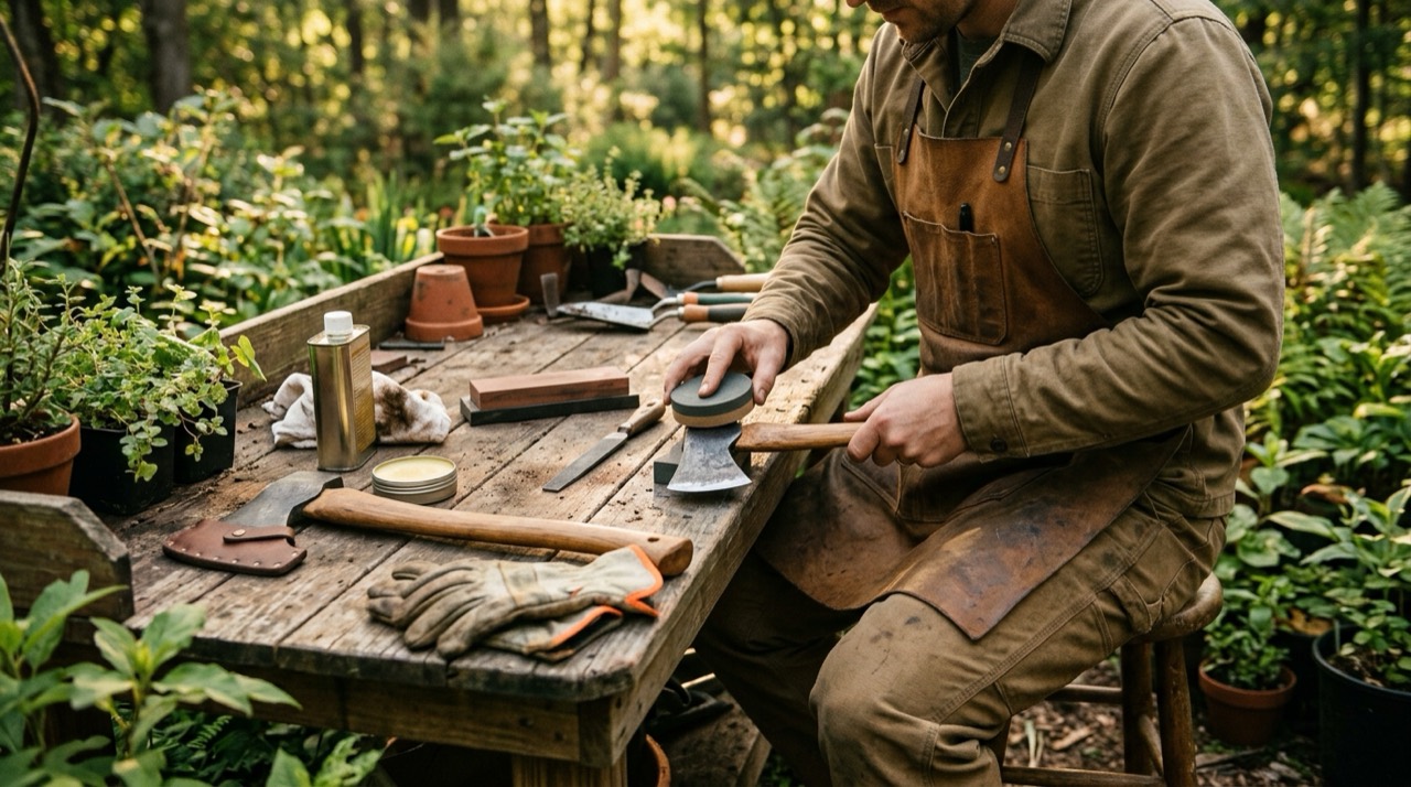 Sharpening & care — Sharpening camp axes
