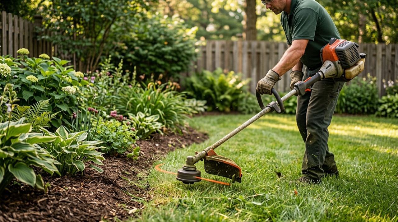 String Trimmers — String trimmer in outdoor setting