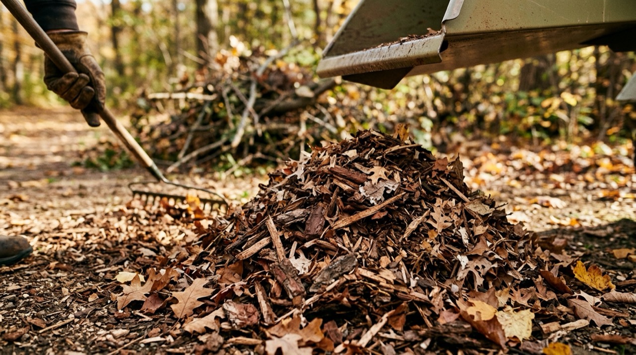 Wood Chippers & Shredders — Wood chipper in outdoor setting